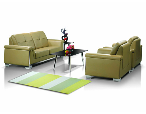 Y & F PU / кожаный офисный диван с основанием и рамой из нержавеющей стали (SF-835)