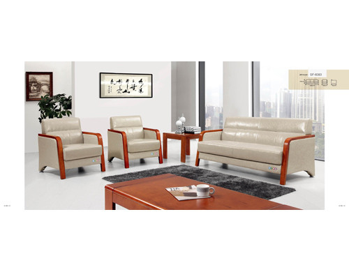 Y&F PU / Leather Office Sofa, éponge 100% pure, base en contreplaqué (SF-6093)
