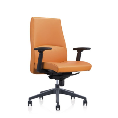 Y & F Офисный вращающийся стул со средней спинкой, с пластиковым регулируемым по высоте подлокотником, пластиковое основание (YF-622-134)