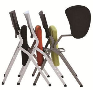 Y & F Современный офисный складной стул для обучения, алюминиевый планшет с полипропиленом, без подлокотника (LY-K0-D)