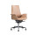 Chaise pivotante de bureau Y&F à dossier moyen en PU avec base en aluminium (YF-625-18)