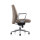 Chaise pivotante de bureau Y&F à dossier moyen en PU / cuir avec accoudoir réglable en hauteur en aluminium et plateau en bois, base en aluminium (YF-628-116)