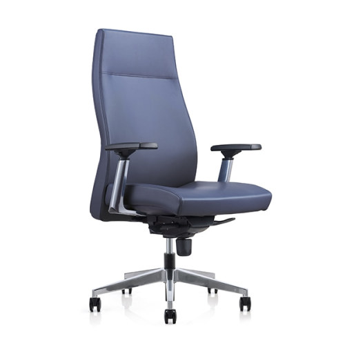 Y & F Офисный вращающийся стул с высокой спинкой и алюминиевым регулируемым подлокотником, алюминиевое основание (YF-820-01)
