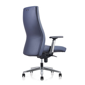 Y & F Офисный вращающийся стул с высокой спинкой и алюминиевым регулируемым подлокотником, алюминиевое основание (YF-820-01)