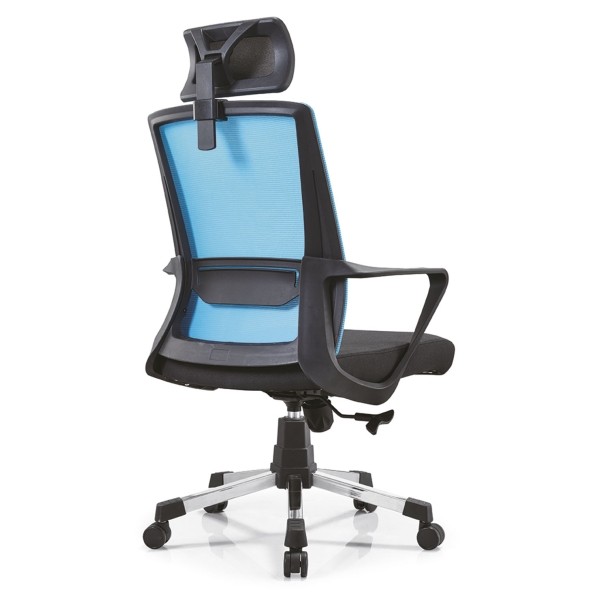 Офисное кресло Y & F с высокой спинкой, доступное на нейлоновой и хромированной основе, с подголовником (YF-A15)