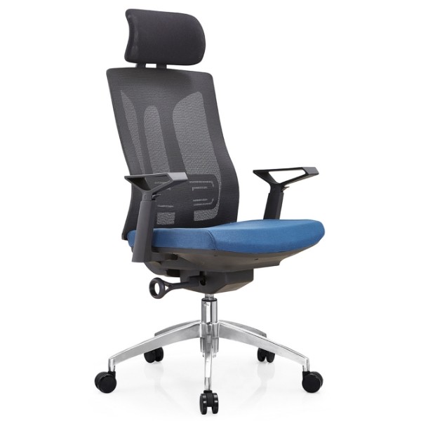 Y&F High Back Mesh Executive Chair with alumnium base and nylon height adjustable armrest (YF-A30-2).