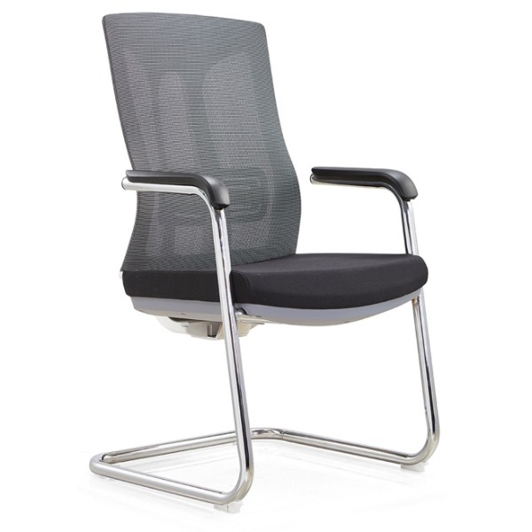 Конференц-кресло Y & F Mid-Back Office с поясничной опорой, металлическая рама, подлокотник из полиуретана. (YF-C30-2)