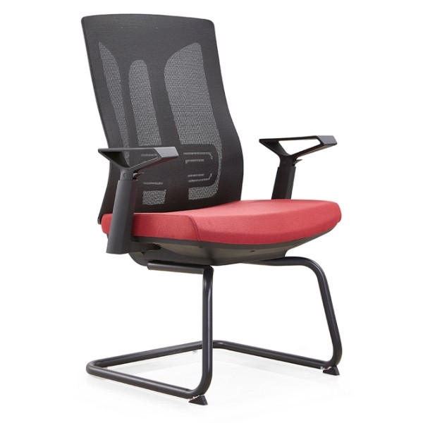 Chaise de conférence Y&F Mid-Back Office avec support lombaire, structure en métal, accoudoir en PU. (YF-C30-2)