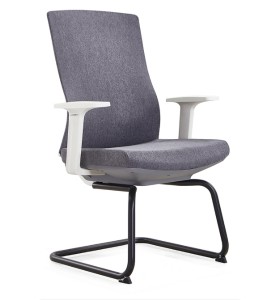 Y&F Mid-Back Office Guest Chair with PA Back Frame and Metal frame, White PP Armrest. (YF-D30)