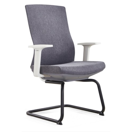 Office Reception and Guest Chair, PA Back Frame and Metal frame, White PP Armrest.(YF-D30)