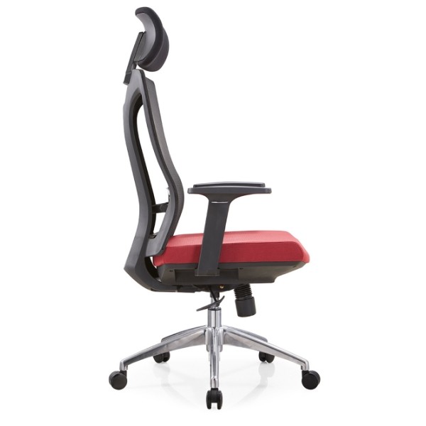 Fauteuil exécutif Y&F à dossier haut en maille avec base en aluminium / nylon et accoudoir en PP (YF-A30-1)