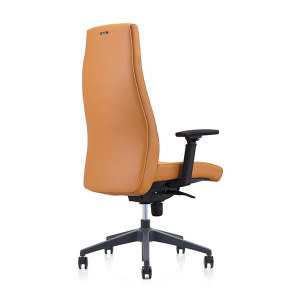 Y&F ハイバック PU オフィス回転椅子、プラスチック製の高さ調節可能なアームレスト付き (YF-822-134)