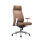 Chaise pivotante de bureau en PU à dossier haut Y&F avec accoudoir réglable en hauteur en aluminium et plateau en bois, base en aluminium (YF-828-021)