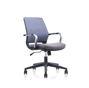 Y&F Chaise de bureau à dossier bas en filet avec accoudoir chromé et base en nylon (YF-6622B)