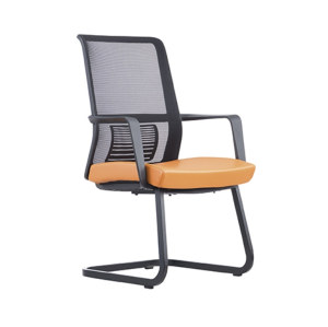 Офисный стул со средней спинкой, с подлокотником из полипропилена и металлическим каркасом (YF-16628B-1)