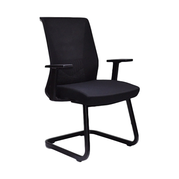 Офисное кресло Y & F со средней спинкой и хромированной рамой и подлокотником (YF-16622B-1)