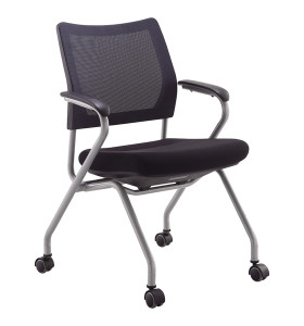 Modern Office Swivel Training Chair, Mesh Seat And Back, Metal With Powder Coating(YF-A-127)