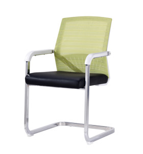 Middle Back Mesh Office Visit Chair With Mesh Seat And Back,Plastic Cover Of Amrest, Chrome Base(YF-A-094)