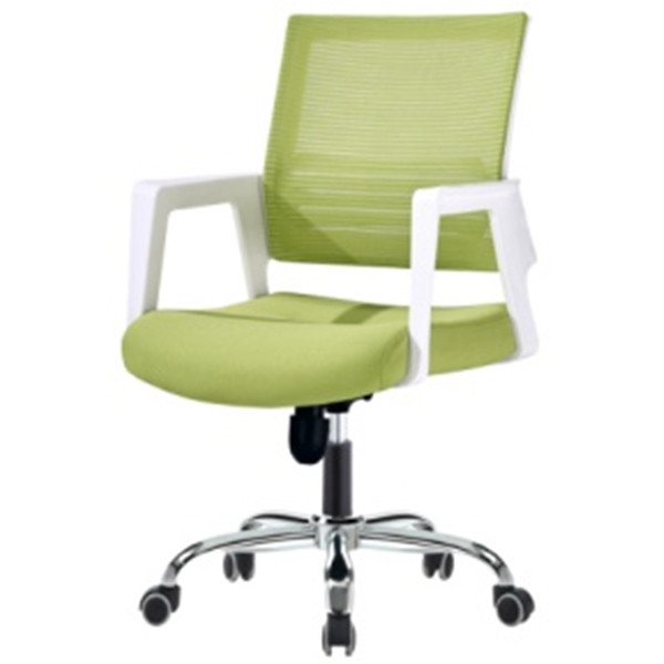 Middle Back Mesh Office Visit Chair with mesh seat and back, chrome base,plastic cover of amrest(YF-A-123)