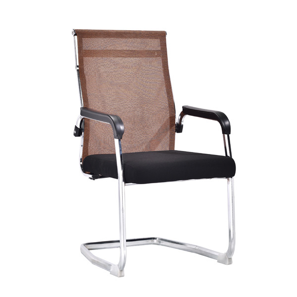 High Back Mesh Office Guest Chair With Plastic Cover Of Amrest, Chrome Base Supplier(YF-A-081)