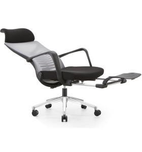 Chaise inclinable de bureau en maille à dossier haut avec design ergonomique et rotatif (YF-A61)