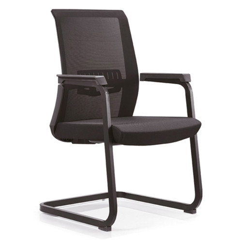 Wholesale Black Middle Back Mesh Office Chair with painting base and PP armrest(YF-C13)
