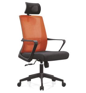 Chaise de direction en maille de bureau à haut dossier avec cadre arrière en PP, accoudoir en PP et base en aluminium / nylon (YF-A15)