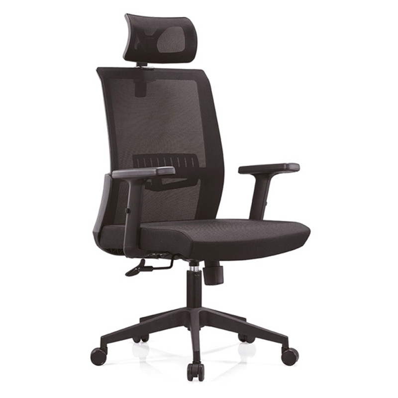 Высокий бэк-офисный сетчатый стул с задней рамой из полипропилена, подлокотником из полиуретана и нейлоновой основой (YF-A16)