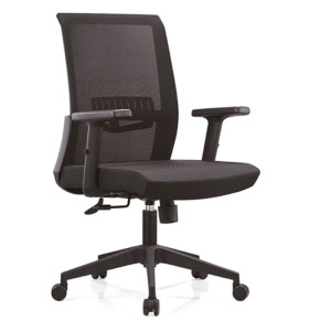 Chaise de direction en maille de bureau à haut dossier avec cadre arrière en PP, accoudoir en PU et base en nylon (YF-B16)