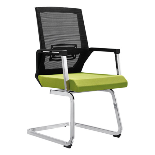 Middle Back Mesh office Reception and Conference chair with PP back frame and armrest, chrome base(YF-D06)
