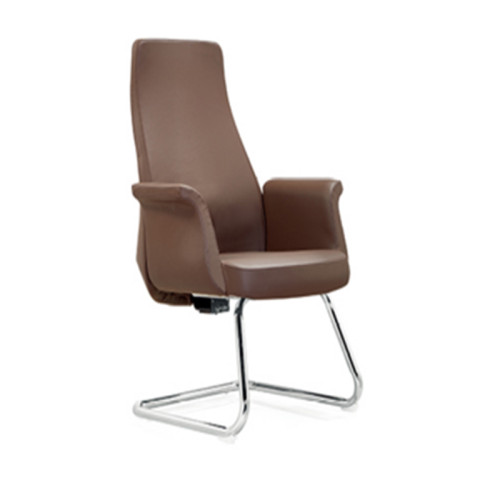 High Back PU Executive Office Chair with aluminum armrest, chrome base.(YF-C38)