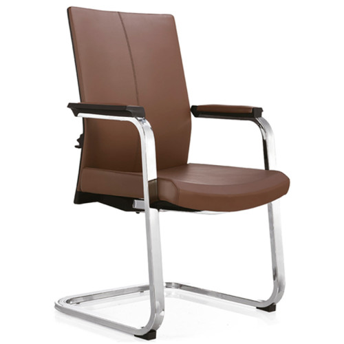 Middle Back PU/Leather Guest Office Chair,PP Armrest,chrome base(YF-C09)