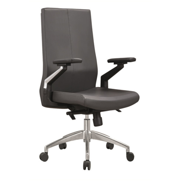 Middle Back PU/Leather Office Conference Chair,Nylon Armrest,chrome base(YF-B05)