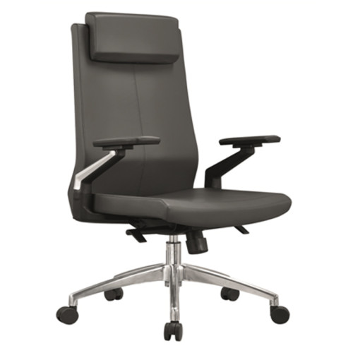 Leather Executive Office Chair, Headrest, Nylon armrest, Aluminum base (YF-A05)