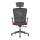 Chaise de direction en maille de bureau à dossier haut avec base en nylon de 340 mm, accoudoir et appui-tête réglables en hauteur en PU (YF-GA04)