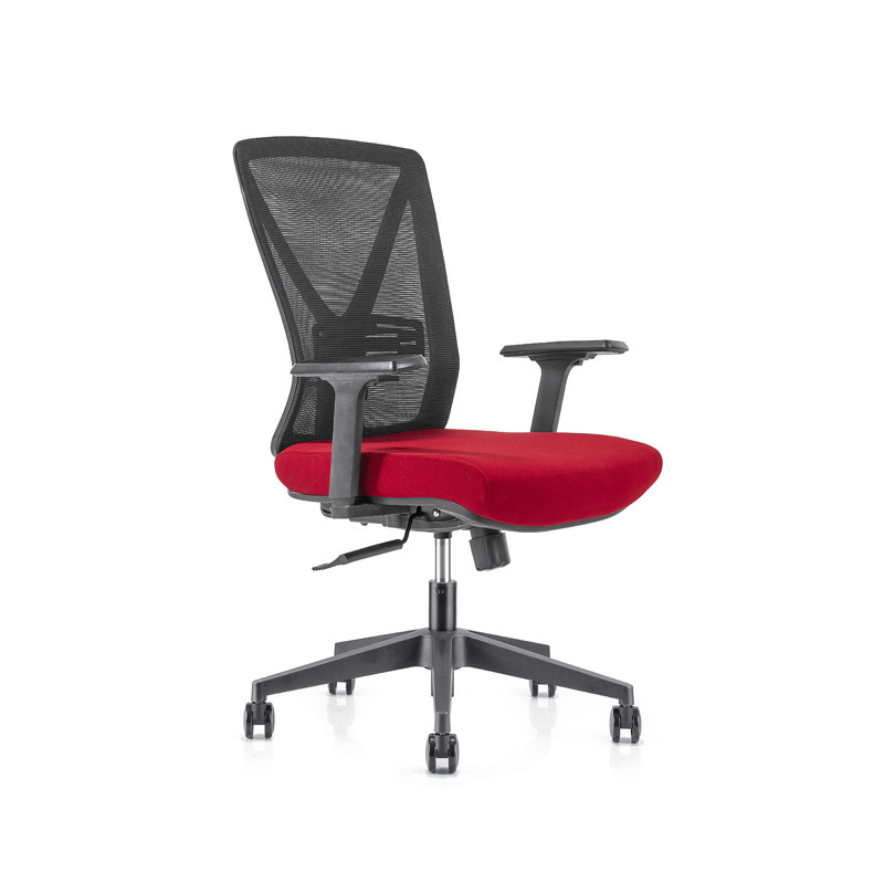 Chaise de bureau central en maille avec base en nylon de 320 mm, accoudoir en PP, roulette en PU9 (YF-GB04)