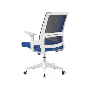Middle Back office Mesh Chair with 320mm nylon base,PP Armrest,White Frame(YF-GB07-White)