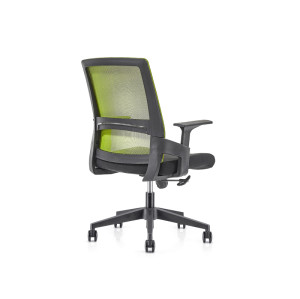 Зеленое сетчатое кресло среднего бэк-офиса с нейлоновой основой 320 мм, подлокотник из полипропилена (YF-GB07-Green)