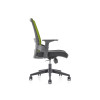 Chaise de travail verte | chaise en maille avec accoudoir fixe pour le fournisseur de bureau