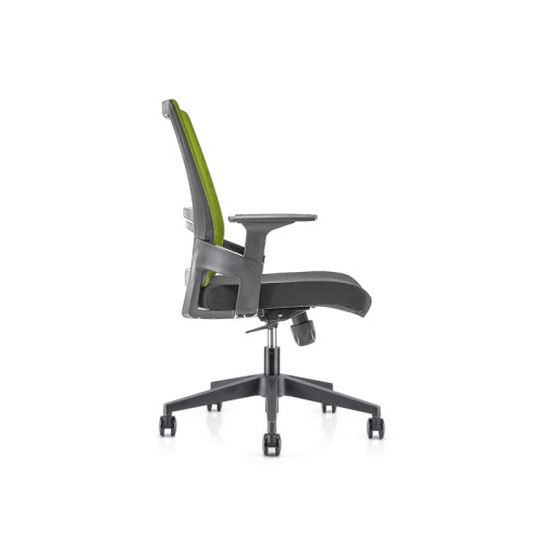 كرسي المهمة الخضراء | كرسي شبك خلفي متوسط مع مسند ذراع ثابت لمورد المكتب