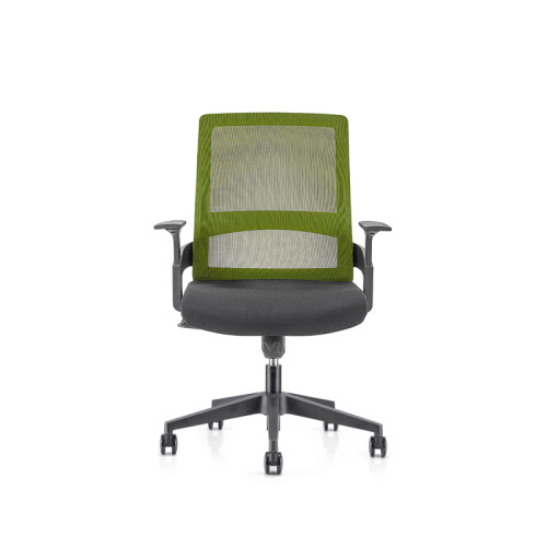 Grüner Bürostuhl | Netzstuhl mit mittlerer Rückenlehne und fester Armlehne für Bürolieferanten