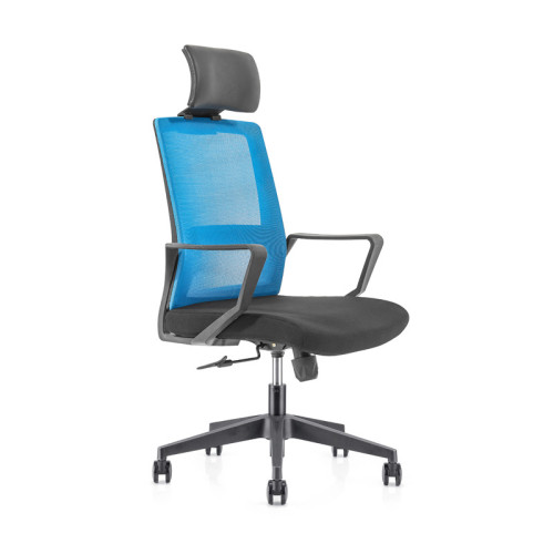 كرسي تنفيذي شبكي للمكتب الخلفي العالي مع قاعدة نايلون ، مسند ذراع PP ، مسند رأس قابل للتعديل الارتفاع (YF-GA08)