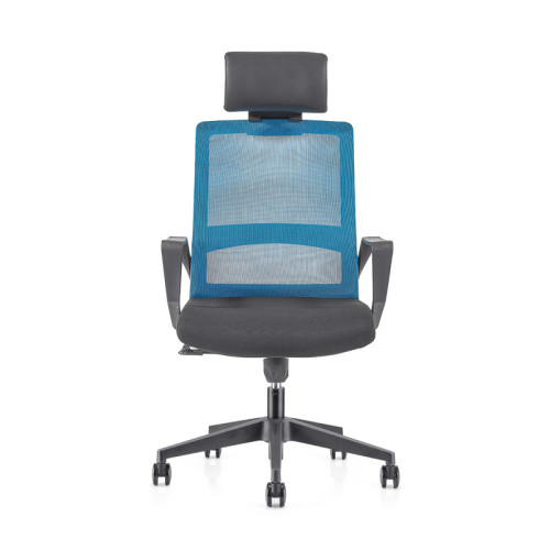 Bürostuhl aus Mesh mit hoher Rückenlehne, Nylonbasis, PP-Armlehne und höhenverstellbarer Kopfstütze (YF-GA08)
