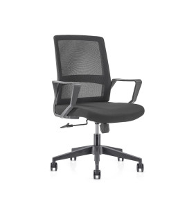 Chaise de bureau central en maille avec base en nylon de 320 mm, accoudoir en PP (YF-GB08)