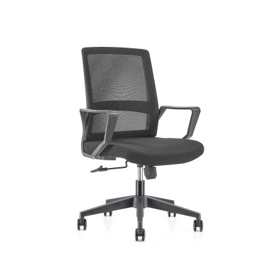 Средний бэк-офис сетчатый стул с нейлоновой основой 320 мм, подлокотник из полипропилена (YF-GB08)