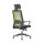 Chaise de direction en maille de bureau à haut dossier avec base en nylon, accoudoir en PP, appui-tête réglable en hauteur (YF-GA09)