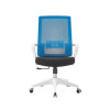 ミドルバックオフィスタスクチェア | オフィスサプライヤー用の固定PPアームレスト付き回転椅子