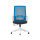 Chaise de bureau central en filet avec base en nylon de 320 mm, accoudoir en PP, cadre blanc (YF-GB09-blanc)