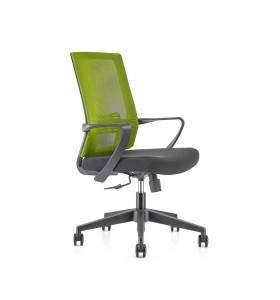 Green Middle Back office Mesh Chair with 320mm nylon base,PP Armrest(YF-GB09-Green)