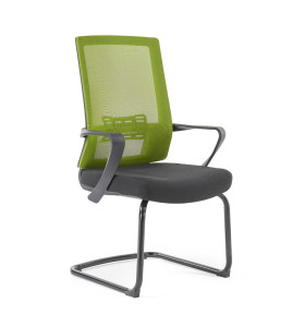 Middle Back Mesh Office Visit Chair With Frosted Base,PP Armrest(YF-GC09)